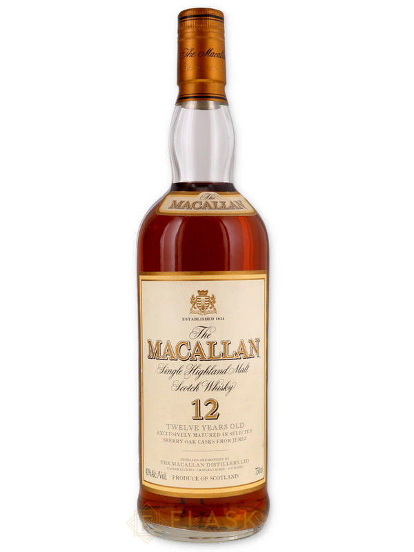 Macallan 12 Year Old Early 2000s [Round Bottle] - Flask Fine Wine & Whisky