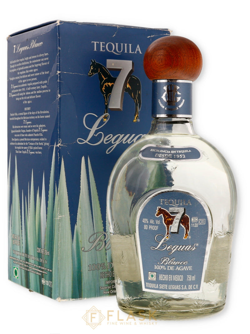 Siete Leguas NOM 1120 Blanco Tequila Old Bottle - Flask Fine Wine & Whisky