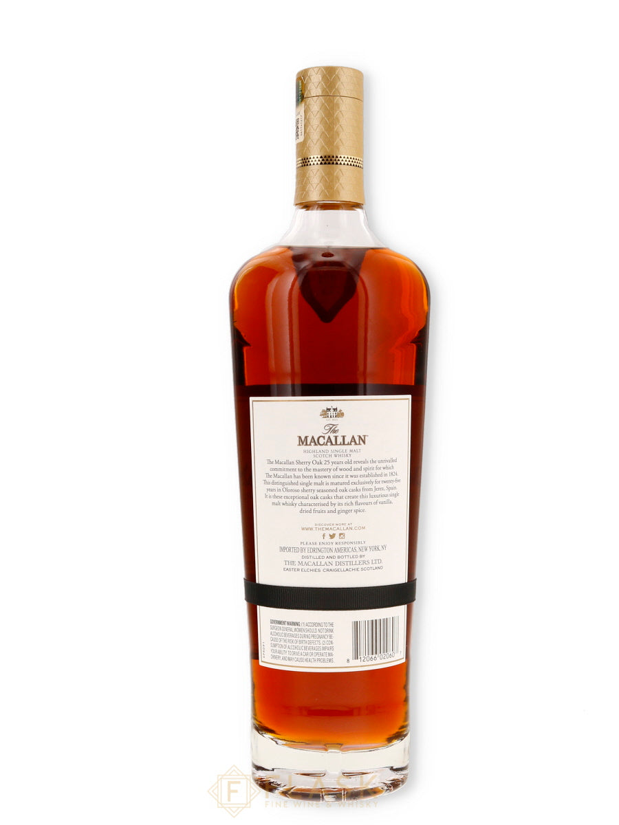 Macallan 25 Year Old Sherry Oak 2020 - Flask Fine Wine & Whisky