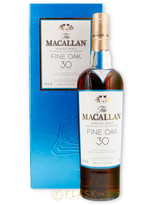 Macallan 30 Year Old Fine Oak Blue Box [Pre-2008] - Flask Fine Wine & Whisky