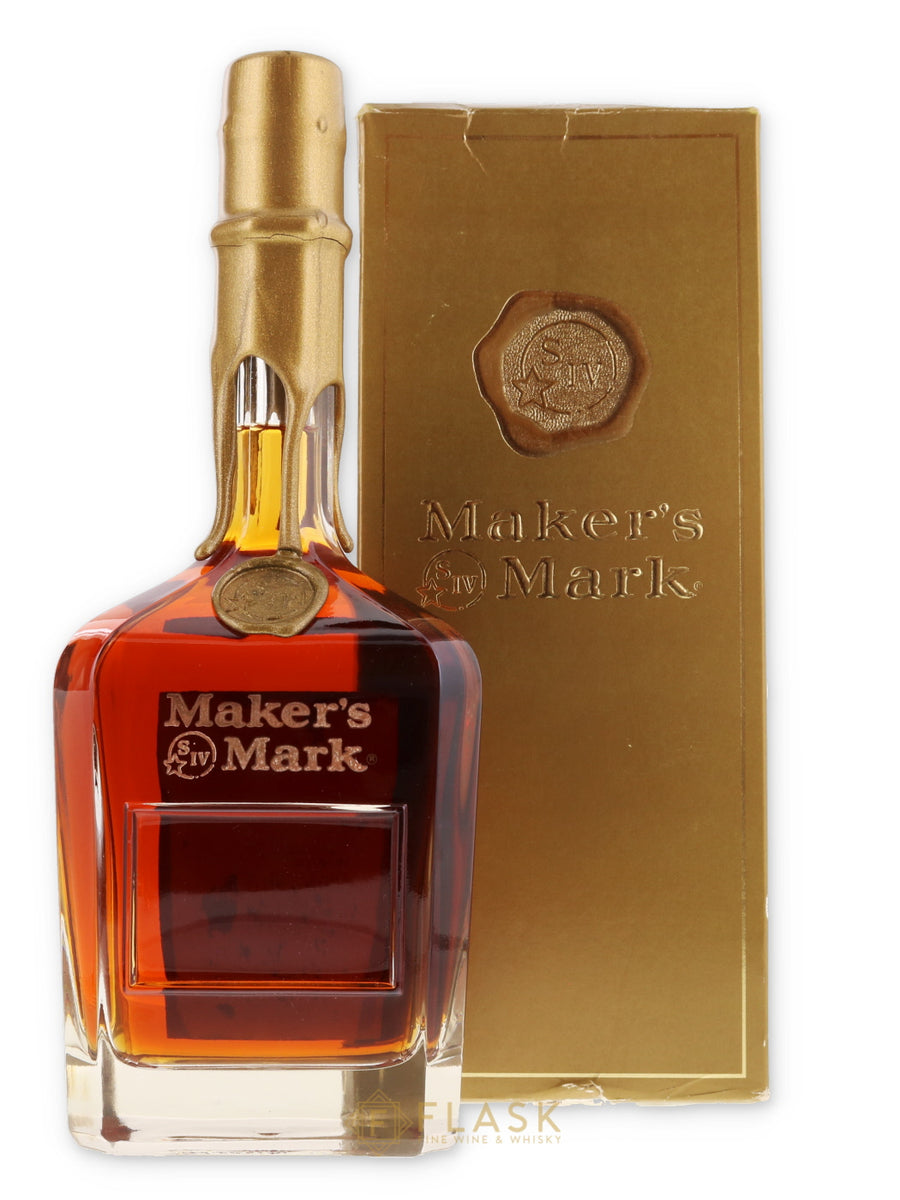 Maker's Mark 1870s Style Gold VIP Decanter Gold Wax - Flask Fine Wine & Whisky