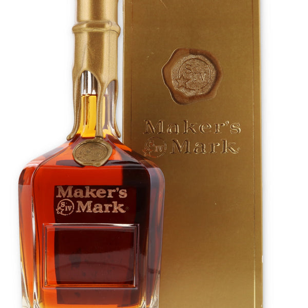 Maker's Mark VIP Gold Decanter Bottle / Gold Wax & Box 750ml