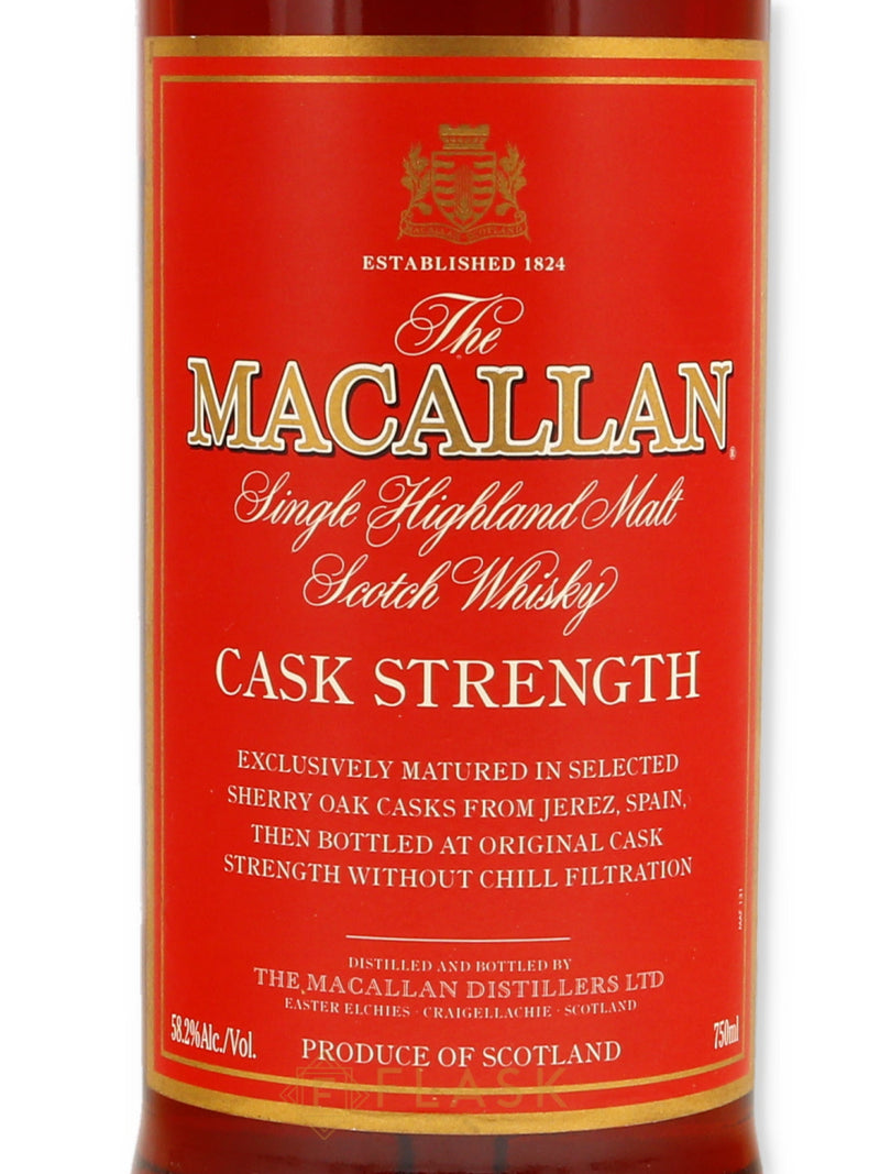 Macallan Cask Strength Red Label Single Malt 58.2% 750ml - Flask Fine Wine & Whisky