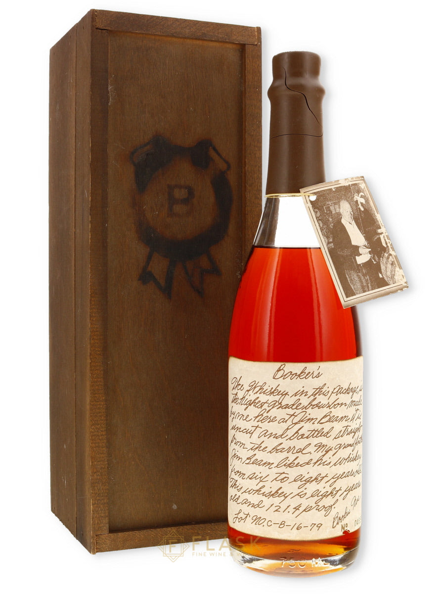 Bookers Bourbon Lot C-B-16-79 121.4 Proof / Distilled 1979 / Wood Box - Flask Fine Wine & Whisky