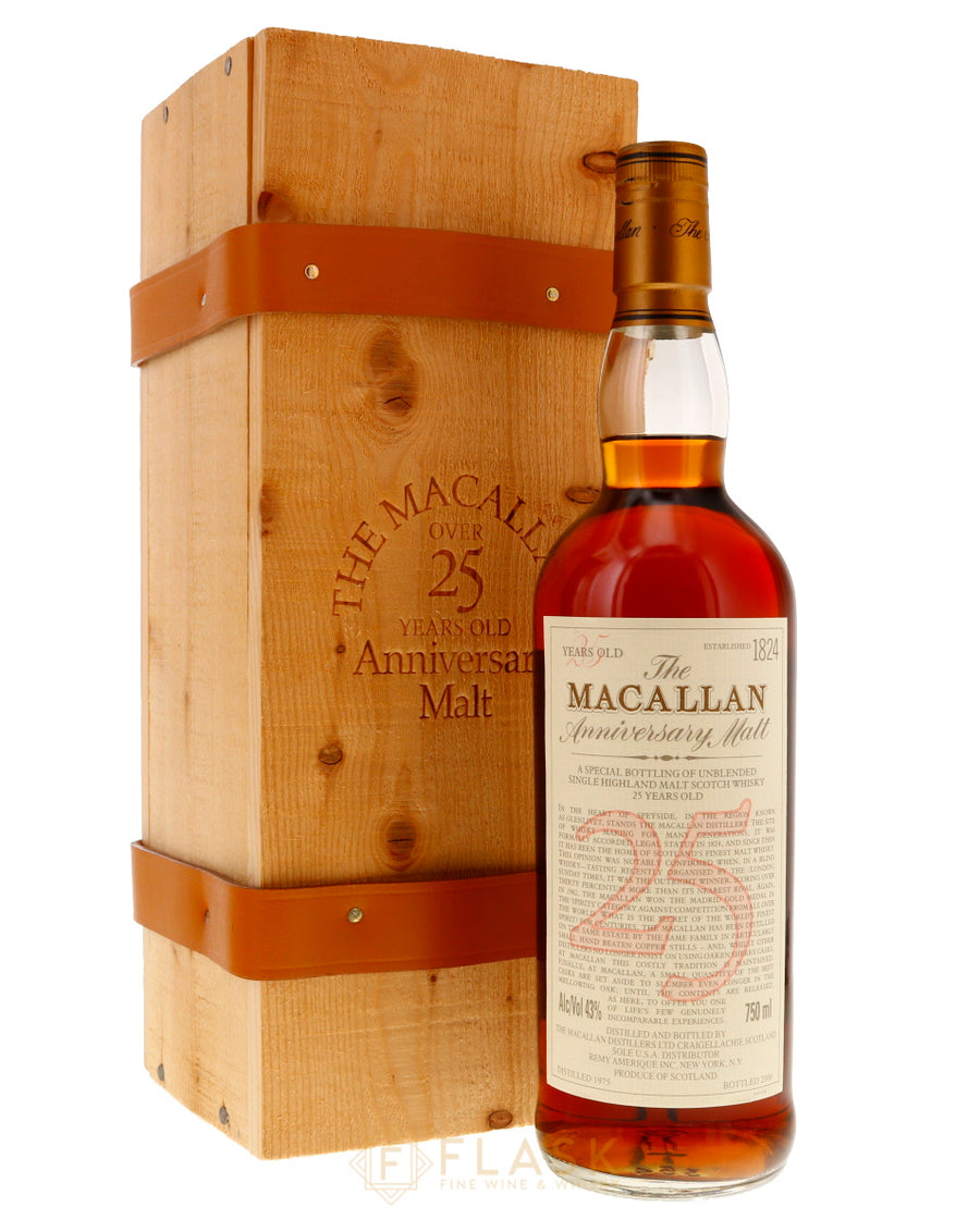 Macallan Anniversary Malt 25 Year Old 1975 - Flask Fine Wine & Whisky