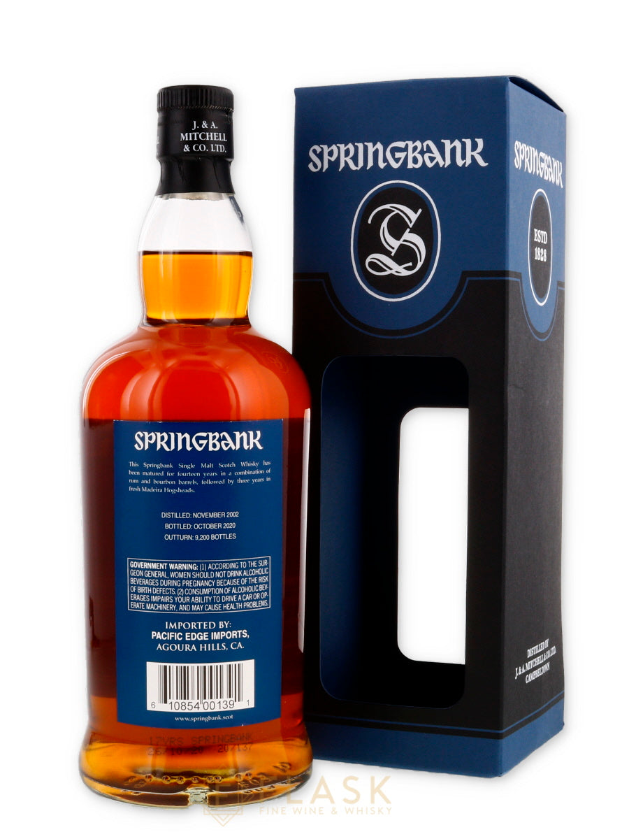 Springbank 2002 Madeira Cask Matured 17 Year Old Single Malt 750ml - Flask Fine Wine & Whisky