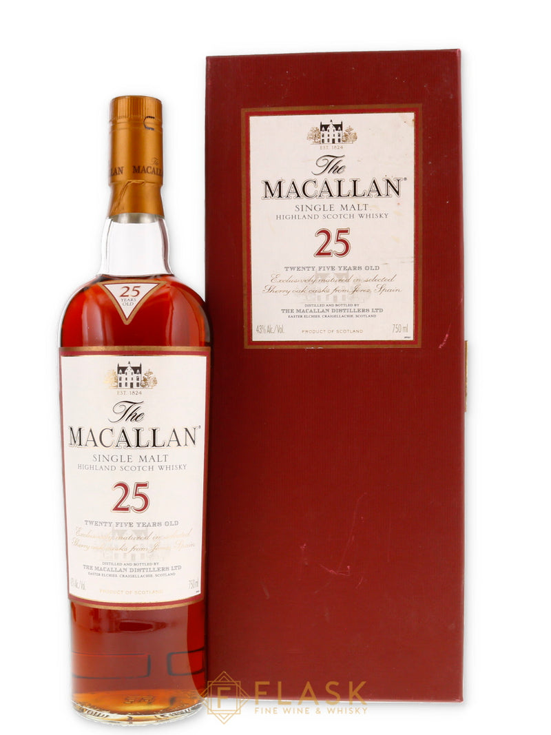 Macallan 25 Year Old Sherry Cask [Red Box 2000s Release] - Flask Fine Wine & Whisky