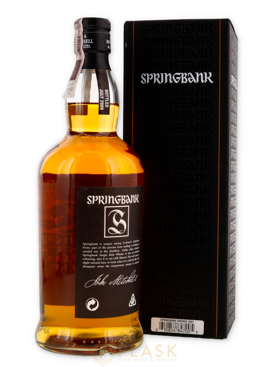 Springbank Vintage 2001 Batch 1 - Flask Fine Wine & Whisky