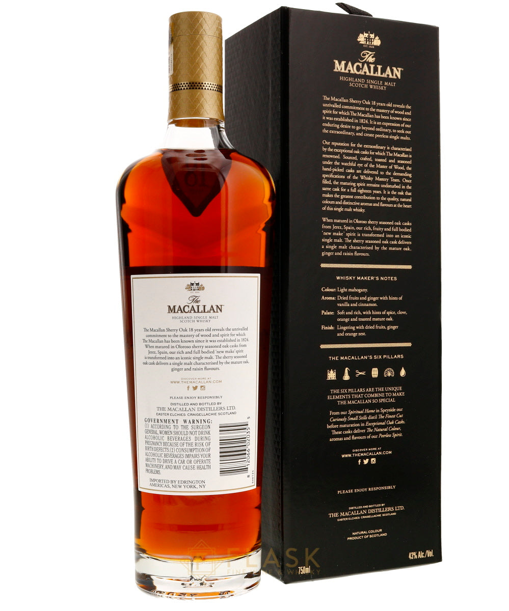 Macallan 18 Year Sherry Oak 2022 [With Box] - Flask Fine Wine & Whisky