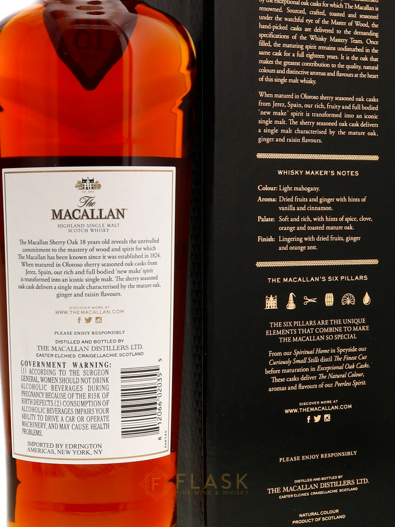 Macallan 18 Year Sherry Oak 2022 [With Box] - Flask Fine Wine & Whisky