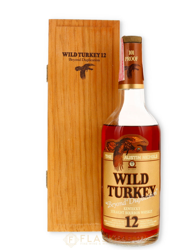 Wild Turkey 12 Year Old Beyond Duplication Bourbon 1982 / Wood Box / Lawrenceburg - Flask Fine Wine & Whisky