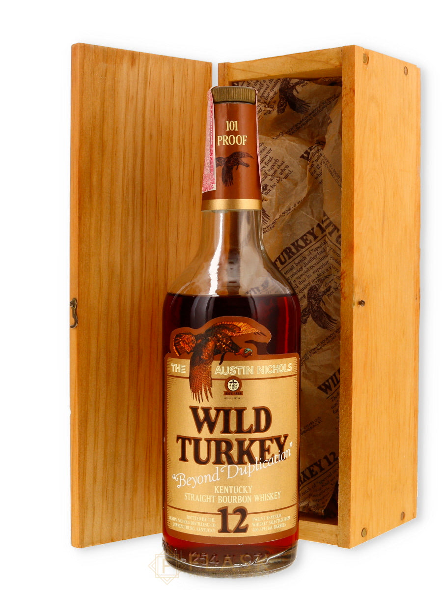 Wild Turkey 12 Year Old Beyond Duplication Bourbon 1982 / Wood Box / Lawrenceburg - Flask Fine Wine & Whisky