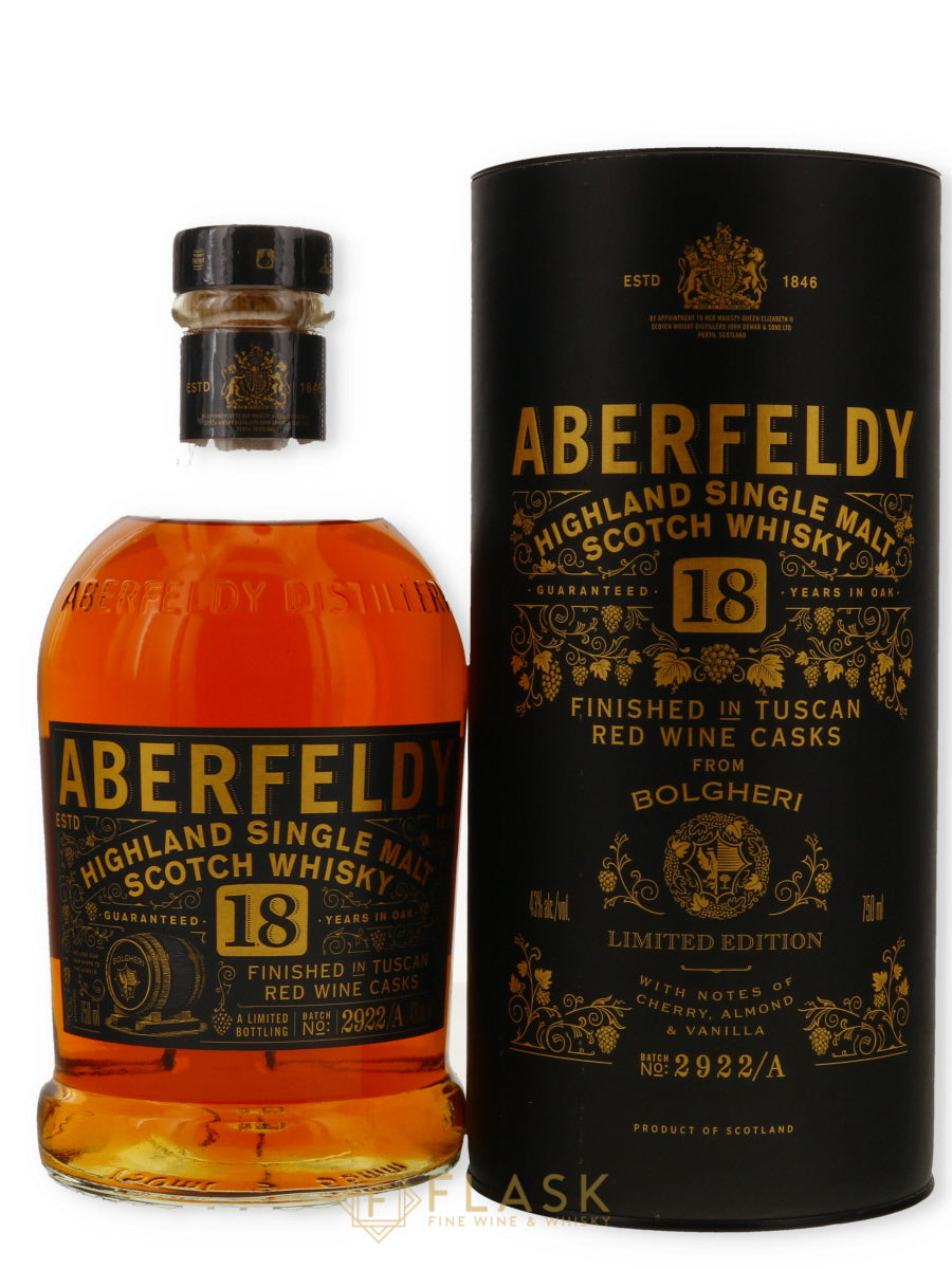 Aberfeldy 18 Year Single Malt Tuscan Red Wine Cask - Flask Fine Wine & Whisky