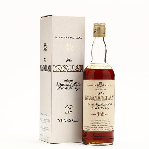 Macallan 12 Year Old 1980s / Premier Wine Merchants 750ml - Flask Fine Wine & Whisky