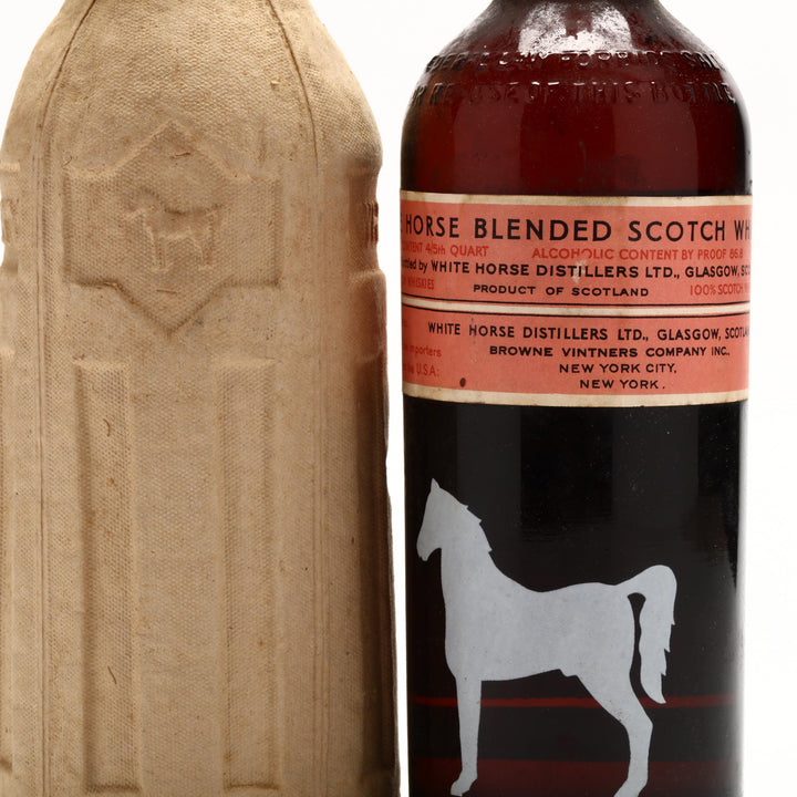 White Horse Blended Scotch Whisky Vintage Spring Cap 1945-1952 Bottling - Flask Fine Wine & Whisky