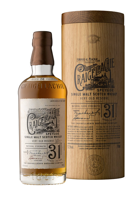Craigellachie 31 Year Old Very Old Reserve with Wood Tube - Flask Fine Wine & Whisky