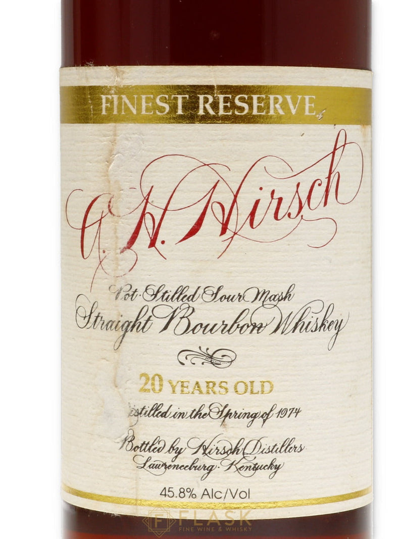 A. H. Hirsch Bourbon 20 Years Old Red Wax [Scuffed Label] - Flask Fine Wine & Whisky