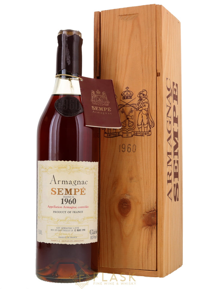 Sempe Armagnac 30 Year Old Vintage 1960 [Wood Box / Wax] - Flask Fine Wine & Whisky