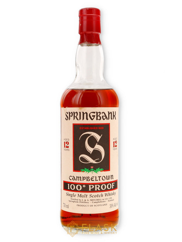 Springbank 12 Year Old 100 Proof Double Dark Green Thistle 1990s 750ml [No Box] - Flask Fine Wine & Whisky