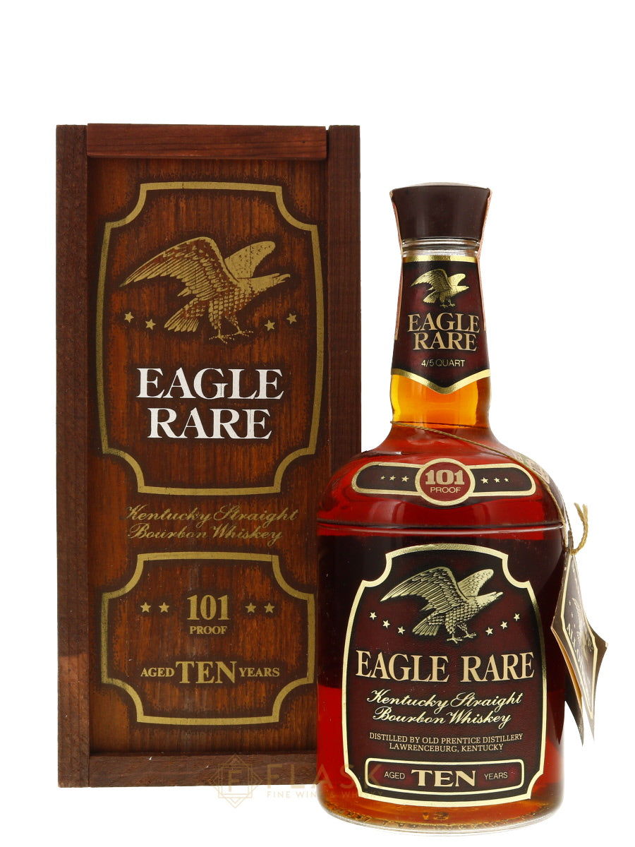 Eagle Rare 10 Year Old 1975 Old Prentice, Lawrenceburg 10 Year Old 101 Proof [Wood Box] - Flask Fine Wine & Whisky