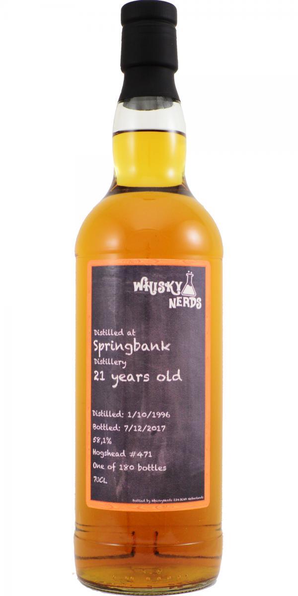 Springbank 1996 WhiskyNerds 21 Year Old Single Cask #471 - Flask Fine Wine & Whisky