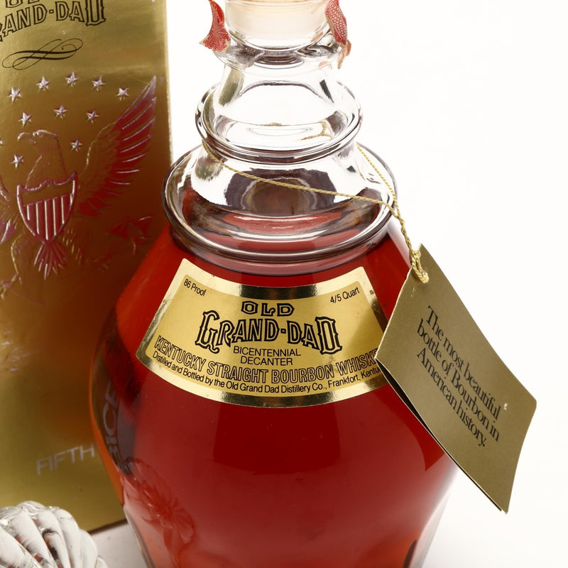 Old Grand Dad Bourbon Bicentennial Decanter Gift Box Set 1976 - Flask Fine Wine & Whisky