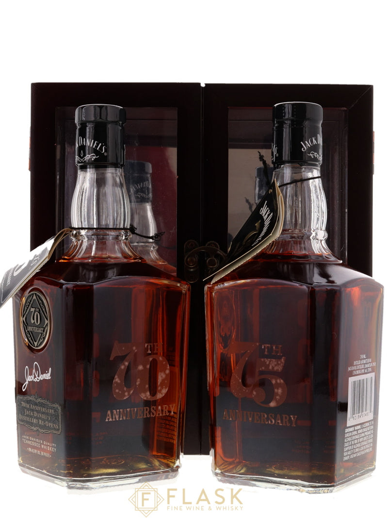 Jack Daniel's Prohibition 70th & 75th Anniversary Set 2x750ml - Flask Fine Wine & Whisky
