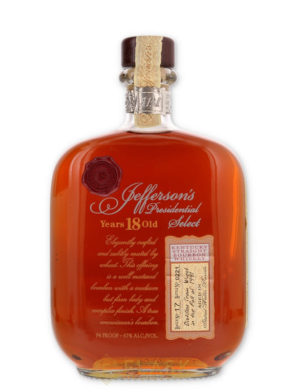 Jeffersons Presidential Select 18 Year Old Bourbon Batch 17 / Stitzel Weller - Flask Fine Wine & Whisky