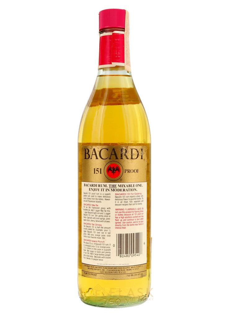 Buy Bacardi 151 Rum 1980s 750ml | Flask Wines