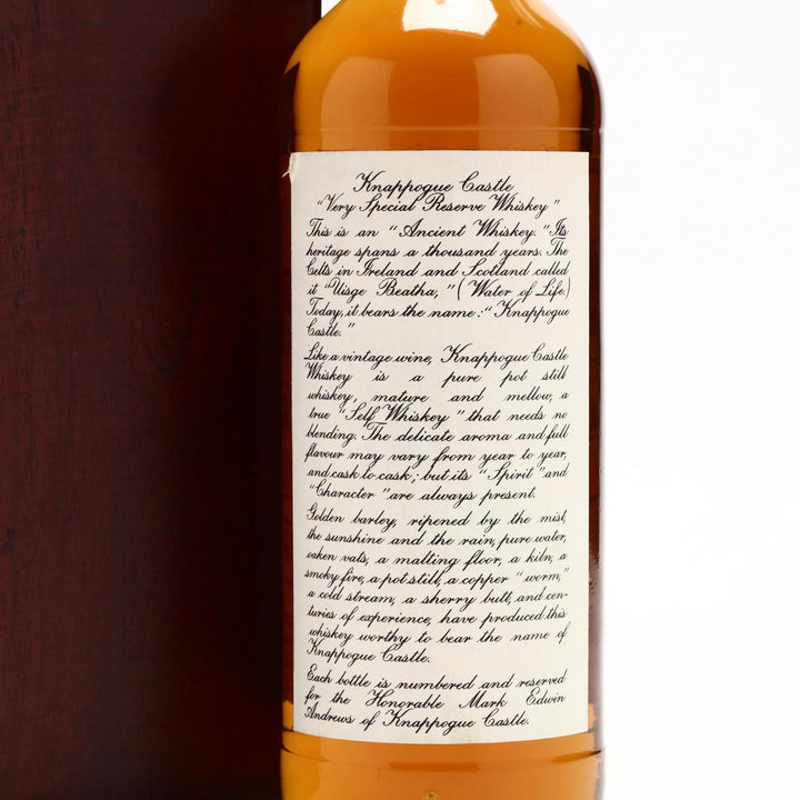 Knappogue Castle Vintage 1951 Irish Whiskey Single Cask [Net] - Flask Fine Wine & Whisky