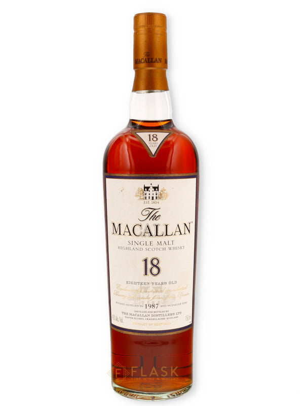 Macallan 18 Year Old Single Malt 1987 [750ml Bottle Only] - Flask Fine Wine & Whisky