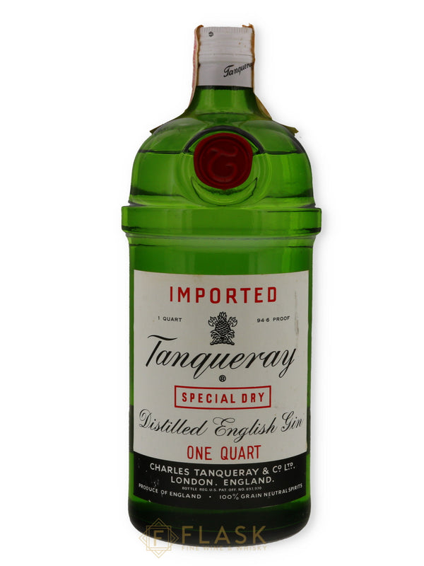 Tanqueray Special Dry Gin Vintage 1970-1980s 1 Quart - Flask Fine Wine & Whisky