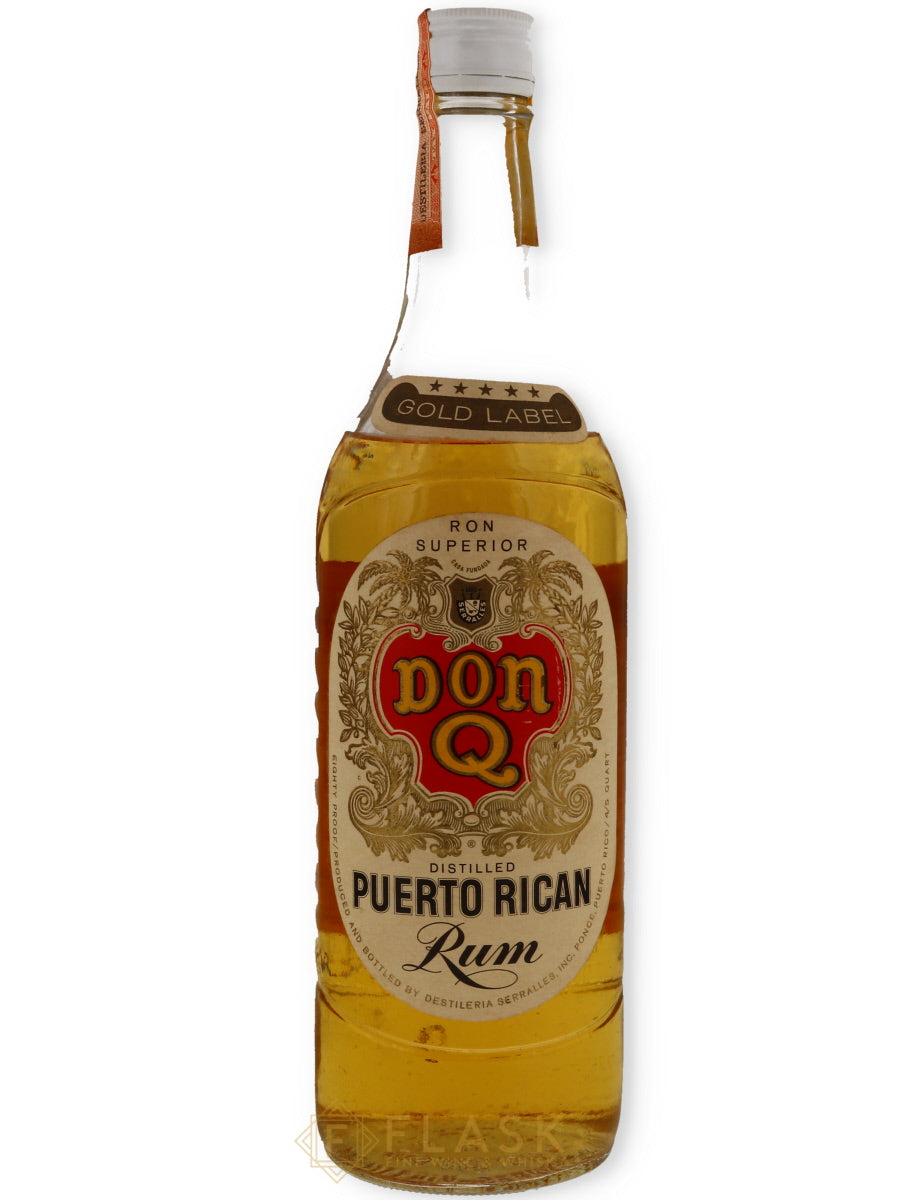 Buy Don Q Puerto Rican Vintage Rum 5 Star Gold Label 1968 4/5 Quart ...