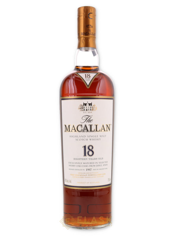 Macallan 18 Year Old Single Malt 1997 [Bottle Only] - Flask Fine Wine & Whisky
