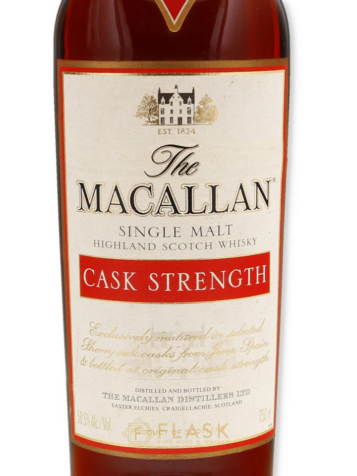 Macallan Cask Strength 58.5% Single Malt Scotch Whisky - Flask Fine Wine & Whisky