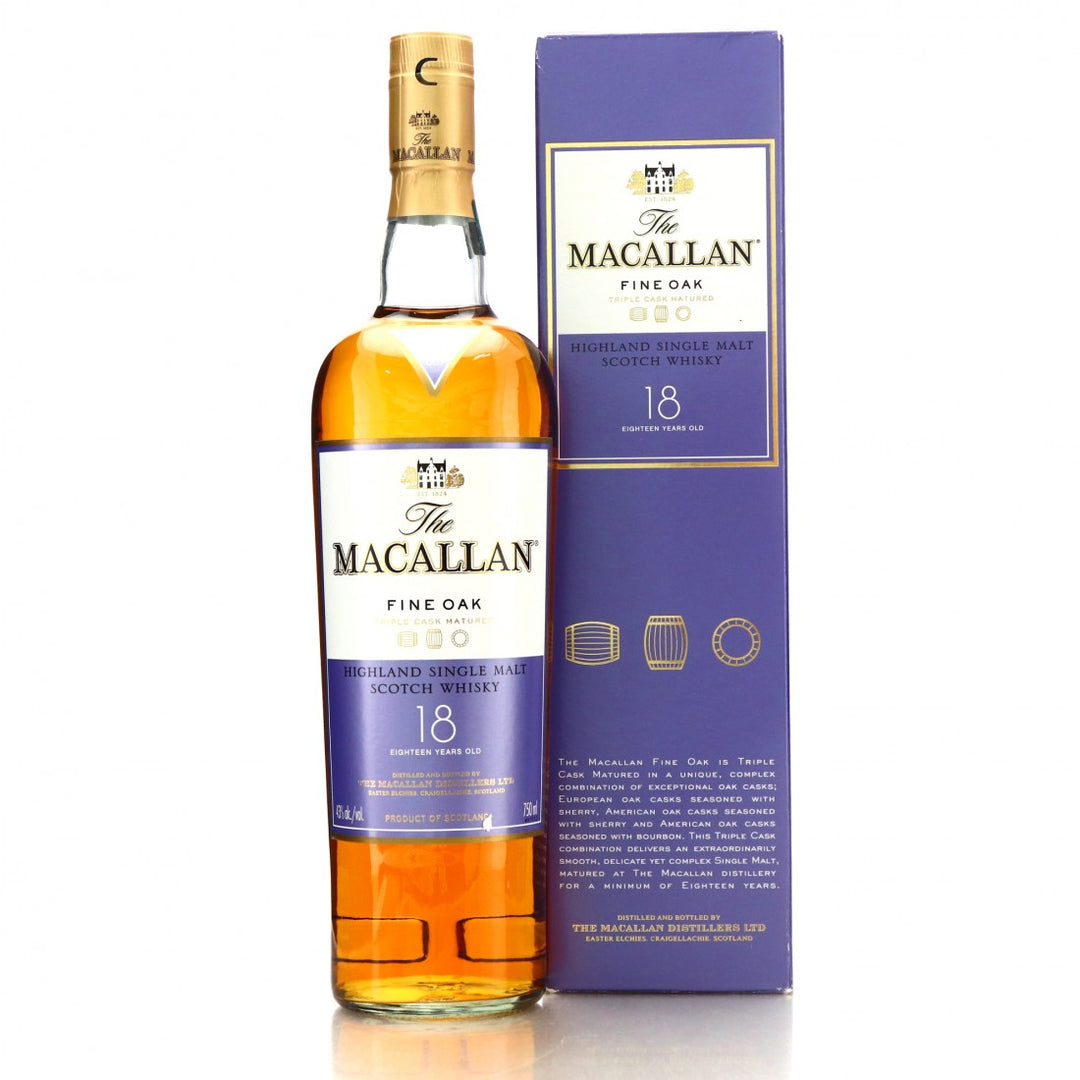 Macallan Fine Oak 18 Year Old - Flask Fine Wine & Whisky