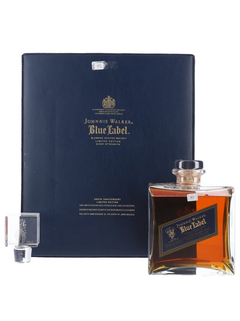 Johnnie Walker Blue Label 200th Anniversary Baccarat Crystal Decanter - Flask Fine Wine & Whisky