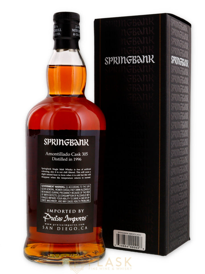 Springbank 1996 Single Amontillado Cask 14 Year Old #305 750ml - Flask Fine Wine & Whisky