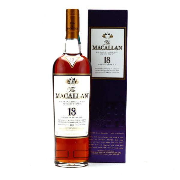 Macallan 18 Year Old 1996 [Original Box] - Flask Fine Wine & Whisky