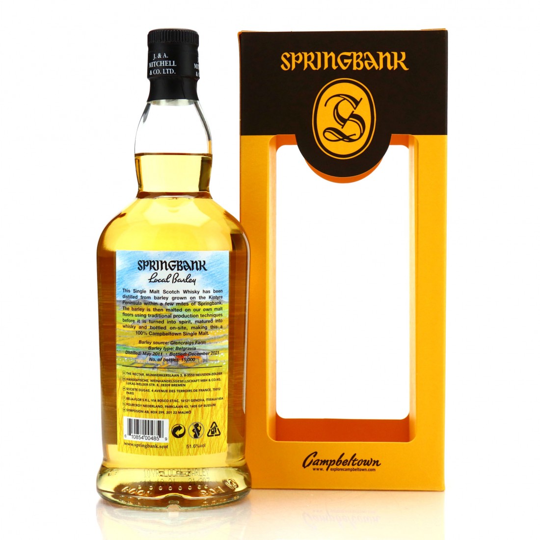 Buy Springbank 2011 10 Year Old Local Barley 70cl / 51.6% | Flask