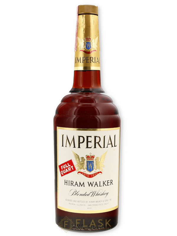 Imperial Hiram Walker Whiskey Vintage 1960s 1 Quart - Flask Fine Wine & Whisky