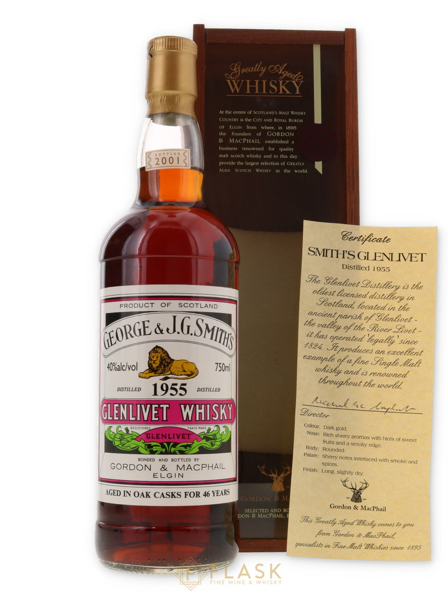 Glenlivet 1955 Gordon & MacPhail 46 Year Old Single Malt - Flask Fine Wine & Whisky