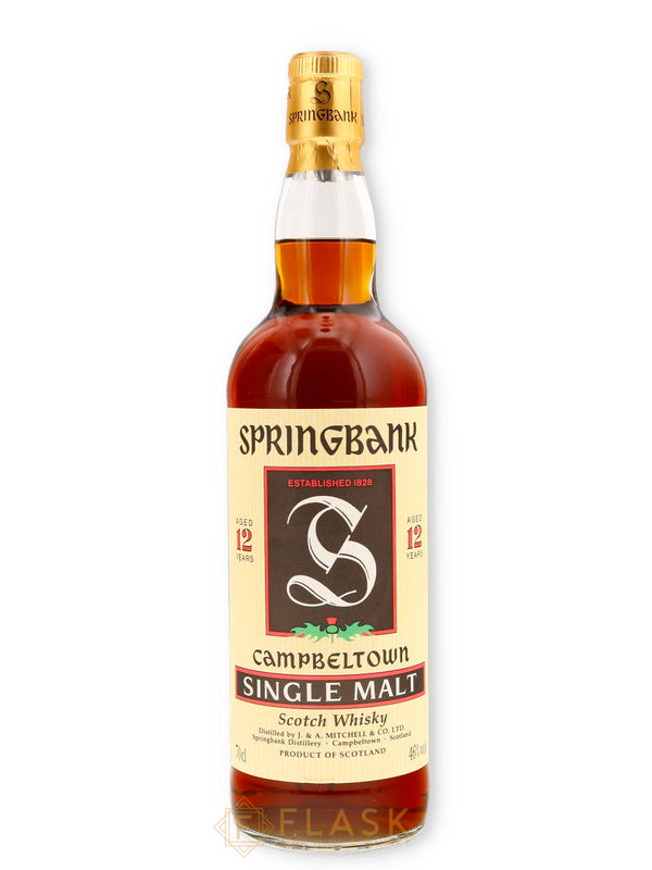 Springbank 12 Year Old Green Thistle 1990s - Flask Fine Wine & Whisky