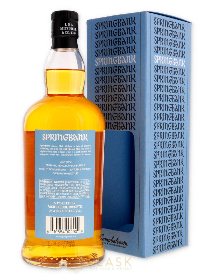 Springbank 2002 14 Year Old Bourbon Wood - Flask Fine Wine & Whisky