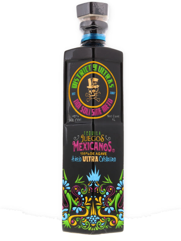 Tequila Juegos Mexicanos District 9 Ultras Anejo "Ultra" Cristalino 1st Edition - Flask Fine Wine & Whisky