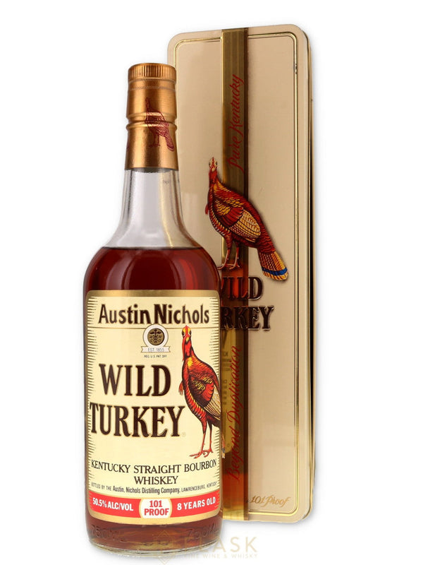 Wild Turkey 101 Proof 8 Year Old Bourbon 1991 In Gift Tin - Flask Fine Wine & Whisky