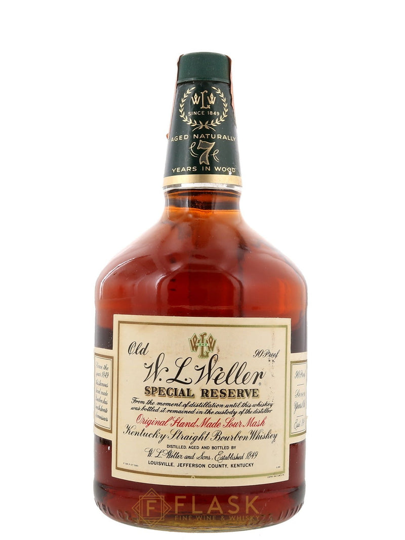 WL Weller 7 Year Old Special Reserve Bourbon Stitzel-Weller 1980s 1.75 Liter - Flask Fine Wine & Whisky