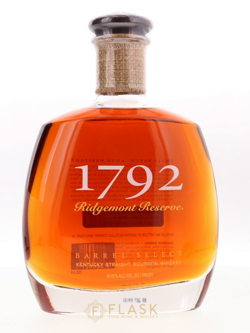 1792 Ridgemont Reserve Barrel Select 8 Year Old Bourbon (Old Label) 750ml - Flask Fine Wine & Whisky