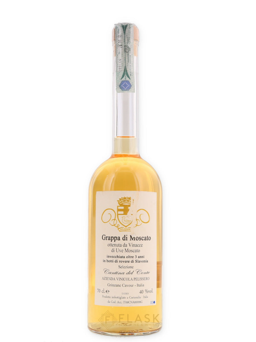 Pelissero Grappa di Moscato Aged 3 Years 70cl - Flask Fine Wine & Whisky