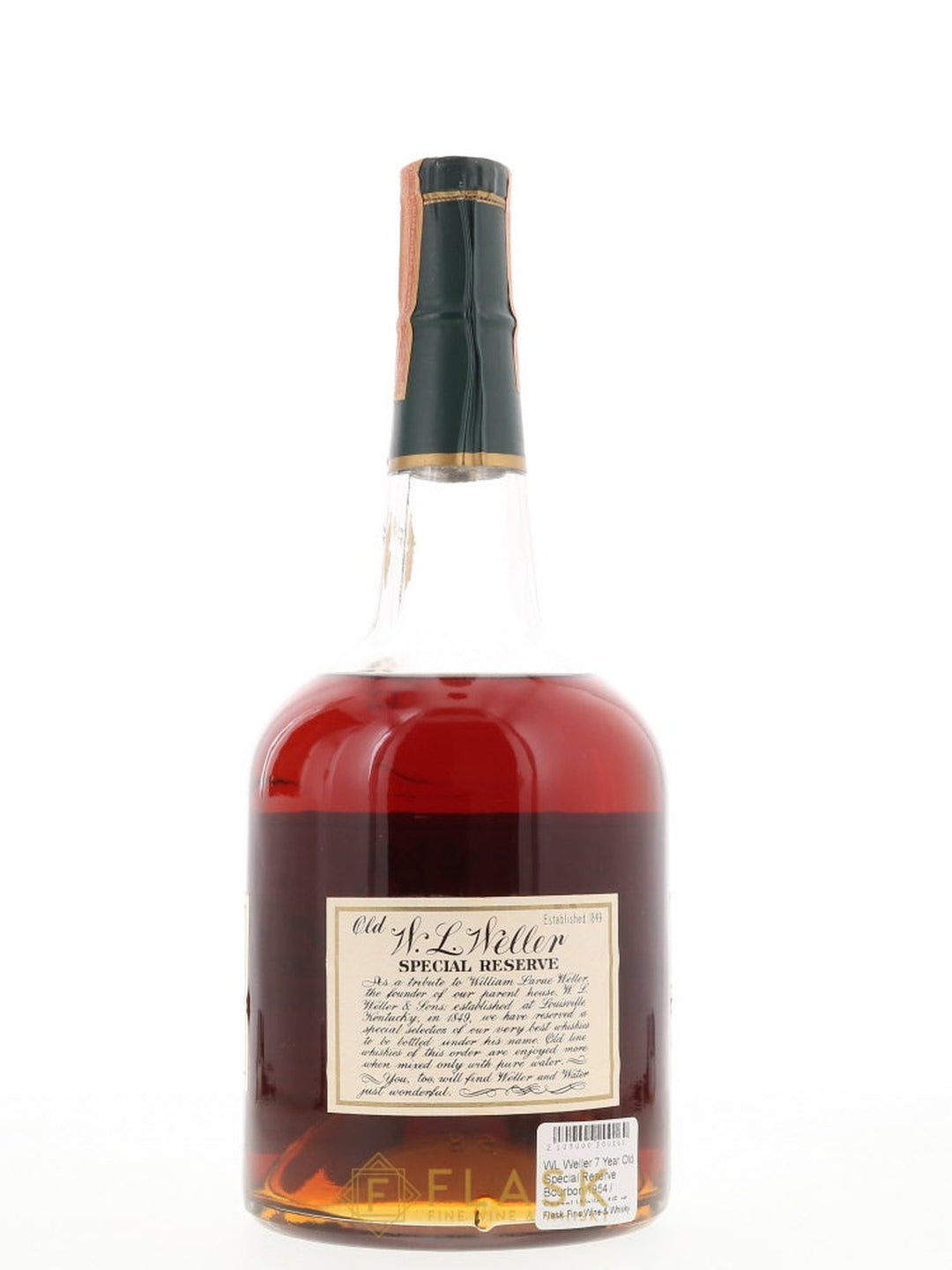 WL Weller 7 Year Old Special Reserve Bourbon 1954 / Stitzel-Weller 1 Quart - Flask Fine Wine & Whisky